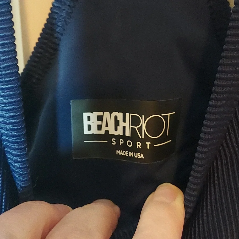 Beach Riot Marianne Sports Bra Red White Blue XS